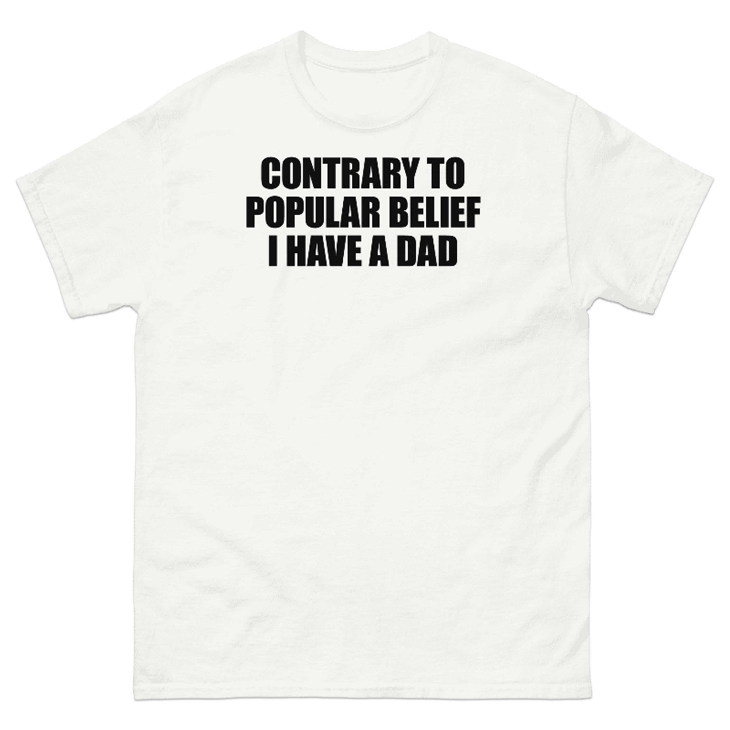 CONTRARY TO POPULAR BELIEF I HAVE A DAD T-SHIRT