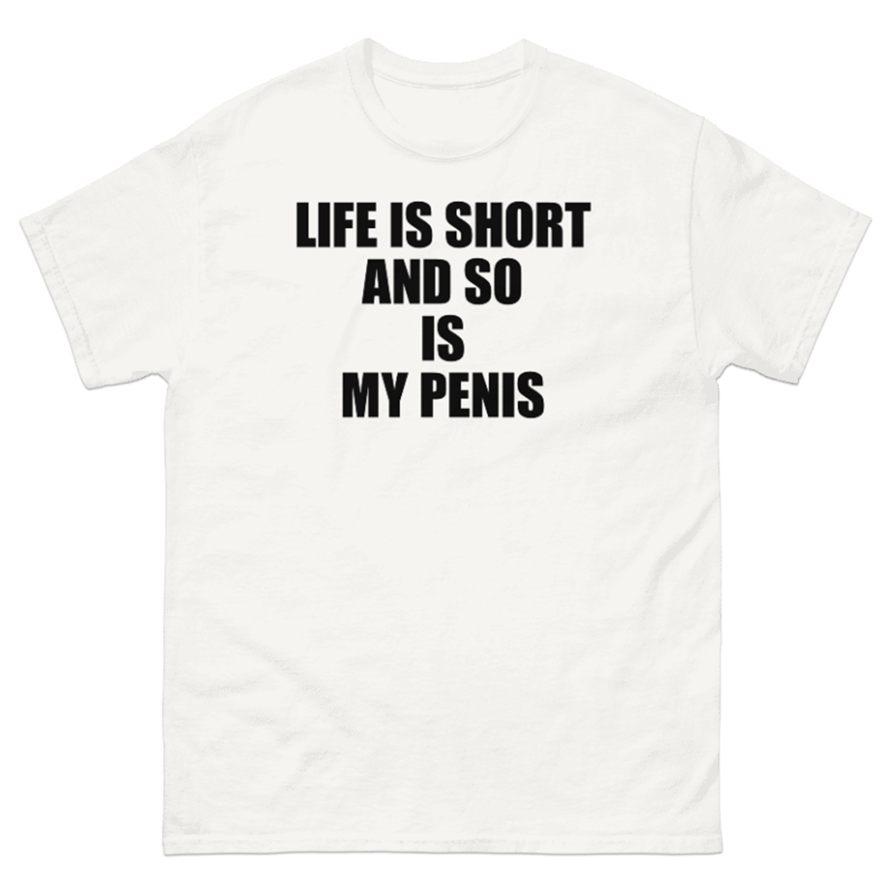 LIFE IS SHORT AND SO IS MY PENIS T-SHIRT